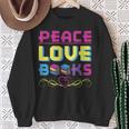 Peace Love Books Library Book Lover Sweatshirt Gifts for Old Women Peace Love Books Library Book Lover Sweatshirt Gifts for Old Women
