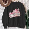 Pink Bow Books And Cherries For Book Lover Girl Women Sweatshirt Gifts for Old Women