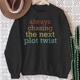Plot Twists Mystery Book Lover Reading Literary Bookish Sweatshirt Gifts for Old Women