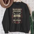 Plotlines Daggers Devotion Dark Romance Reader Book Lover Sweatshirt Gifts for Old Women