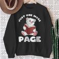 Polar Bear And Books Just One More Page Sweatshirt Gifts for Old Women