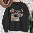 Protein And Proverbs Protein Workout Book Lover Gym Sweatshirt Gifts for Old Women