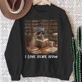 Raccoon I Live Here Now Book Lover Racoon Reading Book Sweatshirt Gifts for Old Women Raccoon I Live Here Now Book Lover Racoon Reading Book Sweatshirt Gifts for Old Women
