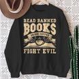 Read Banned Books Drink Coffee Fight Evil Sweatshirt Gifts for Old Women
