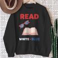 Read Blue Patriotic Book Lover Girls Independence Sweatshirt Gifts for Old Women