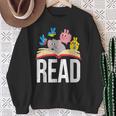 Read Book Cute School Teacher Librarian Elephant Pigeon Sweatshirt Gifts for Old Women Read Book Cute School Teacher Librarian Elephant Pigeon Sweatshirt Gifts for Old Women