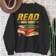 Read More Books Book Worm Library Nerds Librarian Sweatshirt Gifts for Old Women