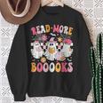 Read More Books Ghosts Reading Book Teacher Halloween Sweatshirt Gifts for Old Women