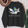 We Read At Dawn Bookish Frog Wizard Reading Sweatshirt Gifts for Old Women We Read At Dawn Bookish Frog Wizard Reading Sweatshirt Gifts for Old Women