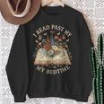 I Read Past My Bedtime Floral Book Lover Bookworm Sweatshirt Gifts for Old Women