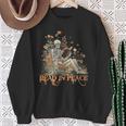 Read In Peace Skeleton Reading Book Halloween Bookish Sweatshirt Gifts for Old Women