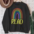 READ Rainbow Read Librarian Teacher Book Readers Reading Sweatshirt Gifts for Old Women
