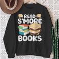 Read S'More Books Camping Reading Bookworm Book Lover Sweatshirt Gifts for Old Women
