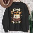 Read S'More Books Reading Campfire Camping Sweatshirt Gifts for Old Women