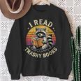 I Read Trashy Books Raccoon Sweatshirt Gifts for Old Women