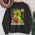Readasaurus Reading Dinosaur Book Reader Bookworm Sweatshirt Gifts for Old Women