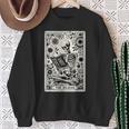 The Reader Skeleton Book Lover Tarot Card Reading Book Sweatshirt Gifts for Old Women