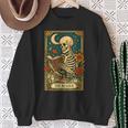 The Reader Skeleton Reading Books Tarot Card Dark Academia Sweatshirt Gifts for Old Women
