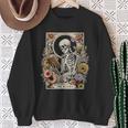 The Reader Tarot Card Skeleton Reading Book Sweatshirt Gifts for Old Women