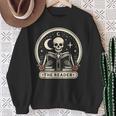 The Reader Tarot Skeleton Gothic Bookish Book Reading Lover Sweatshirt Gifts for Old Women