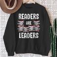 Readers Are Leaders Book Lover Librarian Sayings Quotes Sweatshirt Gifts for Old Women