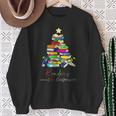 Reading Around The Christmas Tree Books Family Readers Xmas Sweatshirt Gifts for Old Women