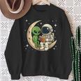 Reading Astronaut & Alien Reading Bookworm Reader Sweatshirt Gifts for Old Women
