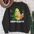 Reading Avocado Book School Librarian Abookado Sweatshirt Gifts for Old Women