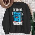 Reading Is Awesome Book Nerd Librarian Sweatshirt Gifts for Old Women