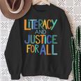 Reading Book Club Literacy And Justice For All Librarian Sweatshirt Gifts for Old Women Reading Book Club Literacy And Justice For All Librarian Sweatshirt Gifts for Old Women