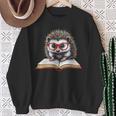 Reading Book Hedgehog Sweatshirt Gifts for Old Women
