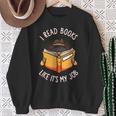 Reading Book Lover Librarian Bibliophile Teacher Sweatshirt Gifts for Old Women