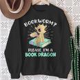 Reading Books Bookworm I Am a Book Dragon Sweatshirt Gifts for Old Women