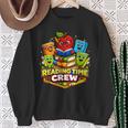 Reading Crew Teacher Literacy Classroom Book Sweatshirt Gifts for Old Women