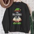 Reading Elf Family Matching Group Christmas Books Sweatshirt Gifts for Old Women