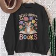 Reading Enthusiast Book Lover Tiger Cute Flowers Sweatshirt Gifts for Old Women