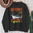 Reading Is My Favorite Sport Bookworm Book Reading Sweatshirt Gifts for Old Women