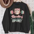 Reading Is My Favorite Sport Cute Owl Book Lover Sweatshirt Gifts for Old Women