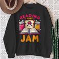 Reading Is My Jam Book Lover Kids Teacher Sweatshirt Gifts for Old Women