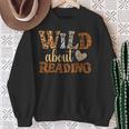 Reading Lover Wild About Reading Reading Books And Bookworm Sweatshirt Gifts for Old Women