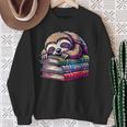 Reading Muffler Sloth On Stack Of Books Sweatshirt Gifts for Old Women