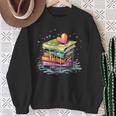 Reading Watercolor Books Love Books Girls Sweatshirt Gifts for Old Women