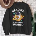 Reading Is Out Of This World Astronaut Book Lover Sweatshirt Gifts for Old Women