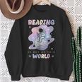 Reading Is Out Of This World Astronaut Space Book Lover Sweatshirt Gifts for Old Women