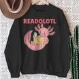 Readolotl An Axolotl That Read Many Books Axolotl Sweatshirt Gifts for Old Women