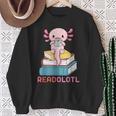 Readolotl Cute Read Axolotl Book Lover Librarian Bookworm Sweatshirt Gifts for Old Women