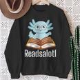 Readsalotl Axolotl Reading Cute Book Lover Bookworm Sweatshirt Gifts for Old Women