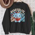 Readsolotl Axolotl Axolotl Lover Kawaii Reading Book Sweatshirt Gifts for Old Women