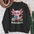 Readsolotl Axolotl Read Books Reading Book Lover Kids Sweatshirt Gifts for Old Women