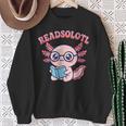 Readsolotl Axolotl Reading Book Bookworm Bookish Girls Kids Sweatshirt Gifts for Old Women